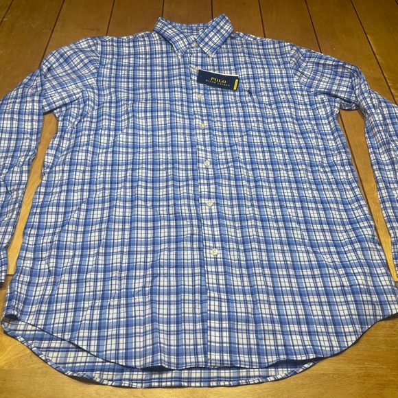 Polo Ralph Lauren Classic Fit Performance Twill Shirt Button Down Large Plaid - Picture 1 of 16